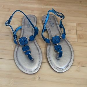 Blue sandals
